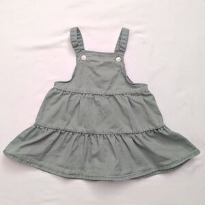 Wonder Nation Green Overalls Dress Summer Spring Ruffles